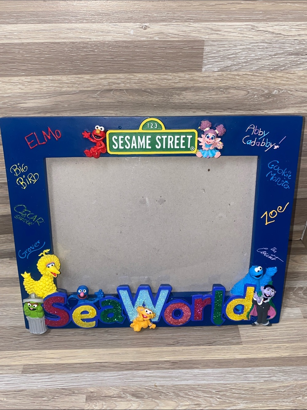 Sesame Street Kids SeaWorld Photo Frame - Navy Blue with Multicolor Accents